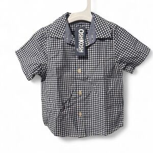 OshKosh B'gosh Kids Navy Checkered Button Down Shirt
